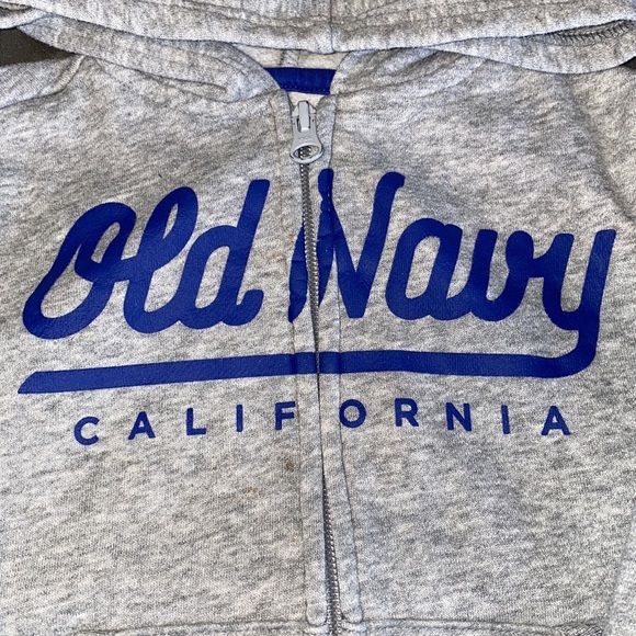 Old Navy Toddler Boy Gray Zip Up Sweater Hoodie - Picture 2 of 7